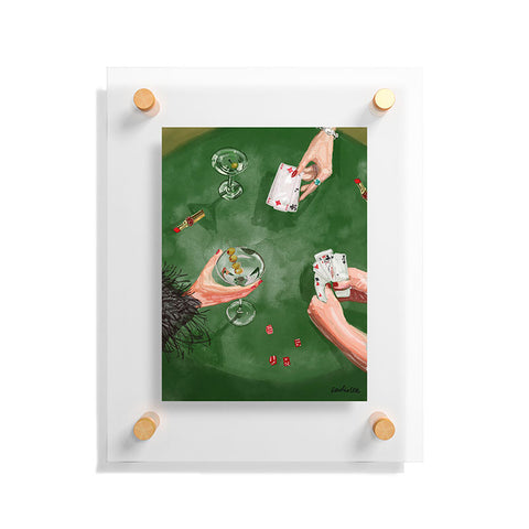 carolineellisart Ladies Game Night Floating Acrylic Print