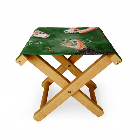 carolineellisart Ladies Game Night Folding Stool