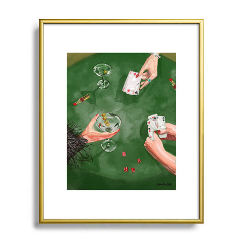 carolineellisart Ladies Game Night Metal Framed Art Print