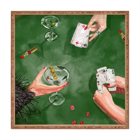 carolineellisart Ladies Game Night Square Tray