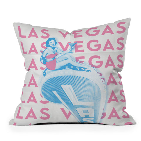 carolineellisart Las Vegas I Outdoor Throw Pillow