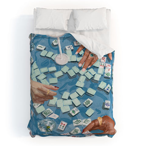 carolineellisart Mahjong Martini Duvet Cover