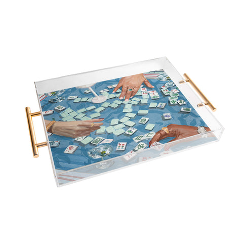 carolineellisart Mahjong Martini Acrylic Tray