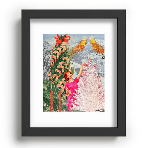 carolineellisart Merry and Bright Christmas Recessed Framing Rectangle