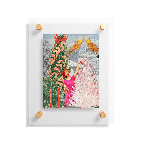 carolineellisart Merry and Bright Christmas Floating Acrylic Print
