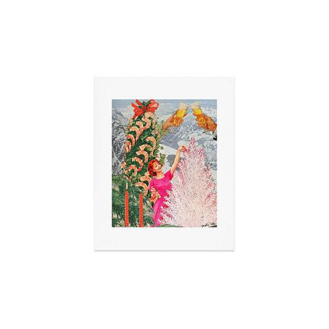 carolineellisart Merry and Bright Christmas Art Print