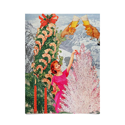 carolineellisart Merry and Bright Christmas Poster