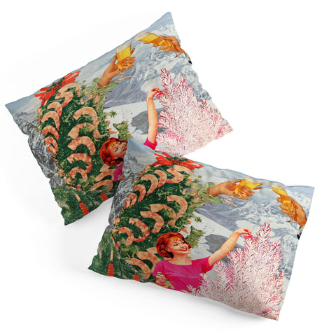 carolineellisart Merry and Bright Christmas Pillow Shams