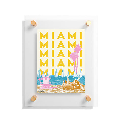 carolineellisart Miami 2 Floating Acrylic Print