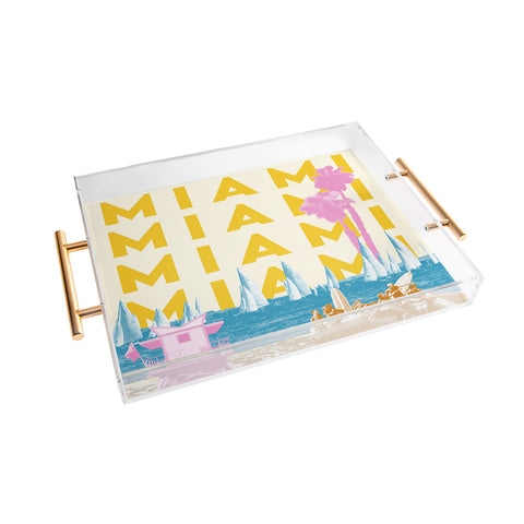 carolineellisart Miami 2 Acrylic Tray