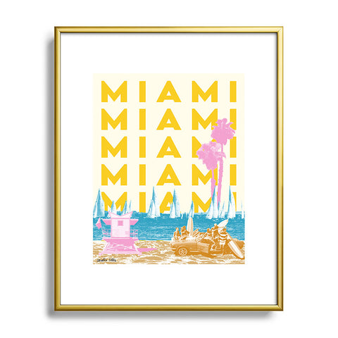 carolineellisart Miami 2 Metal Framed Art Print