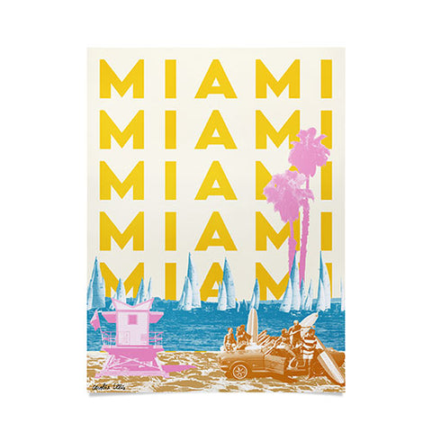 carolineellisart Miami 2 Poster