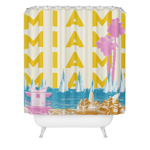 carolineellisart Miami 2 Shower Curtain