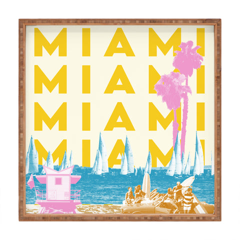 carolineellisart Miami 2 Square Tray