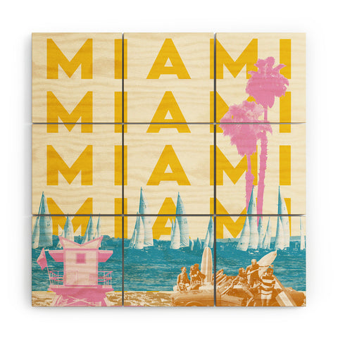 carolineellisart Miami 2 Wood Wall Mural