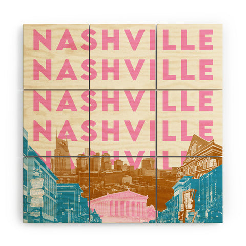 carolineellisart Nashville Wood Wall Mural