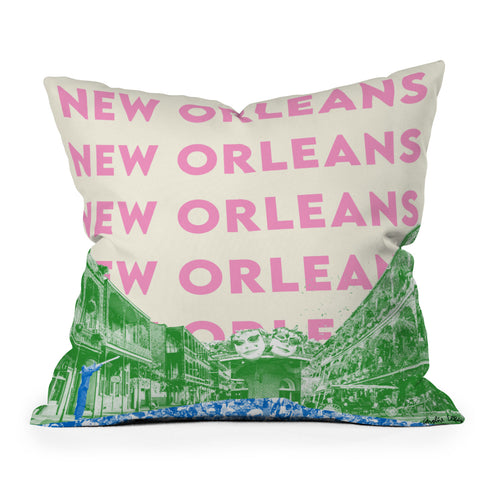 carolineellisart New Orleans I Outdoor Throw Pillow