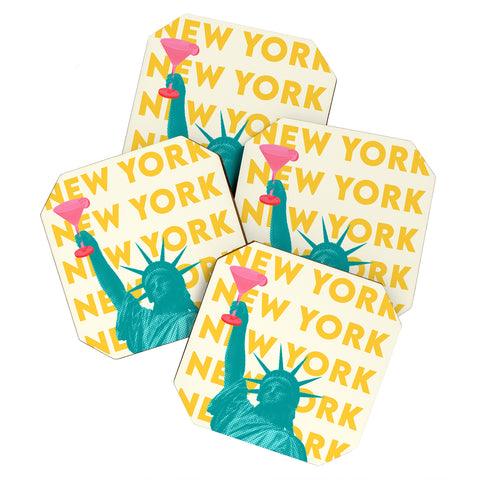 carolineellisart New Yorker Coaster Set