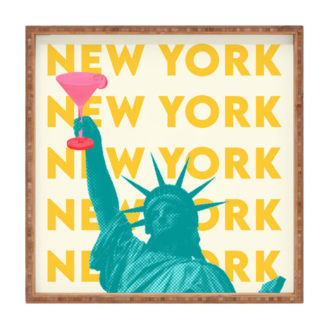 carolineellisart New Yorker Square Tray
