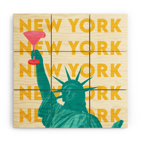 carolineellisart New Yorker Wood Wall Mural