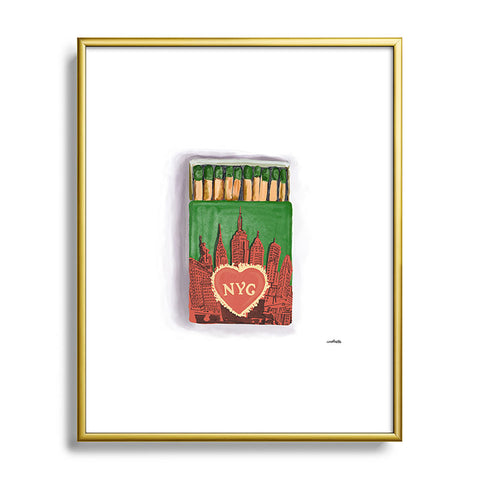 carolineellisart NYC Matchbox Metal Framed Art Print