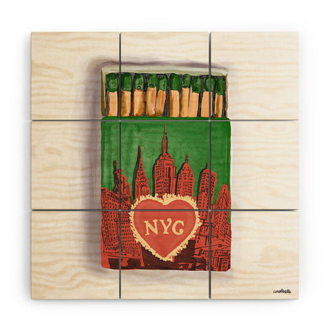 carolineellisart NYC Matchbox Wood Wall Mural