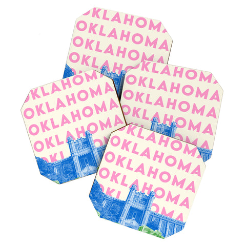 carolineellisart Oklahoma 1 Coaster Set