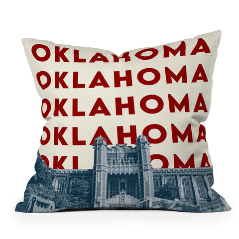 carolineellisart Oklahoma 2 Outdoor Throw Pillow