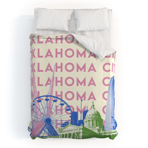 carolineellisart Oklahoma City Duvet Cover
