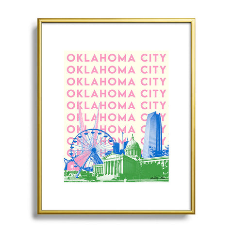carolineellisart Oklahoma City Metal Framed Art Print