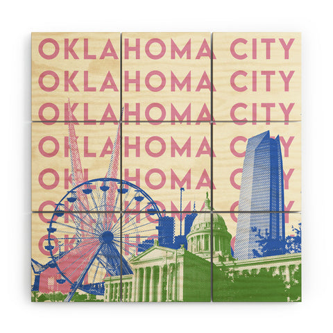 carolineellisart Oklahoma City Wood Wall Mural