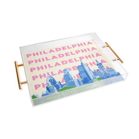 carolineellisart Philadelphia I Acrylic Tray