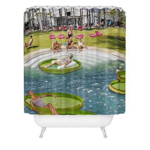 carolineellisart Poolside 2 Shower Curtain