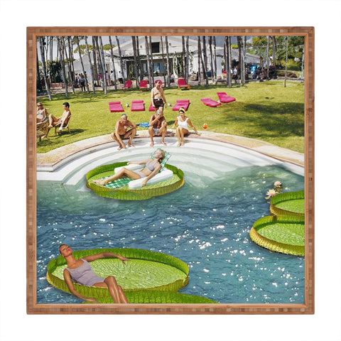 carolineellisart Poolside 2 Square Tray
