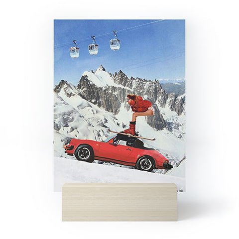 carolineellisart Red Ski Lift Mini Art Print