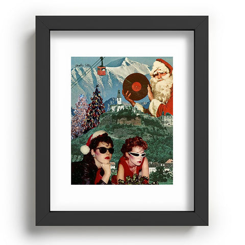 carolineellisart Rockin Around the Christmas Tree Recessed Framing Rectangle