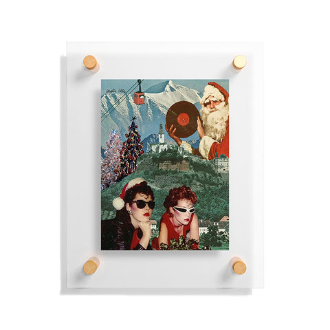 carolineellisart Rockin Around the Christmas Tree Floating Acrylic Print