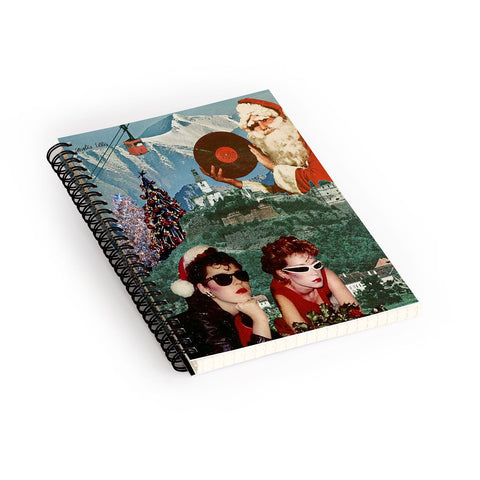 carolineellisart Rockin Around the Christmas Tree Spiral Notebook