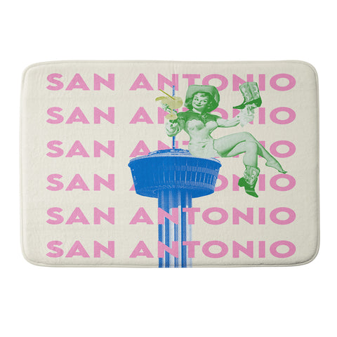 carolineellisart San Antonio Girl Memory Foam Bath Mat