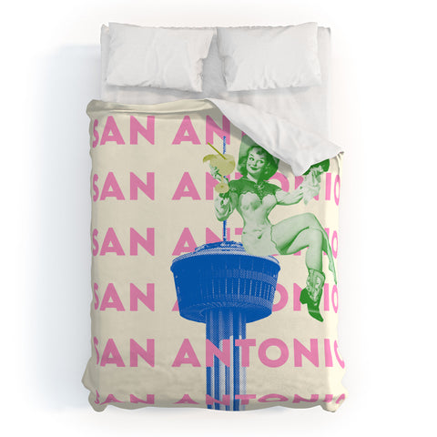 carolineellisart San Antonio Girl Duvet Cover