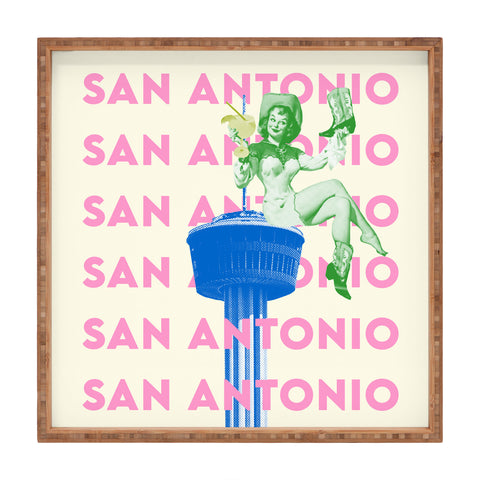 carolineellisart San Antonio Girl Square Tray