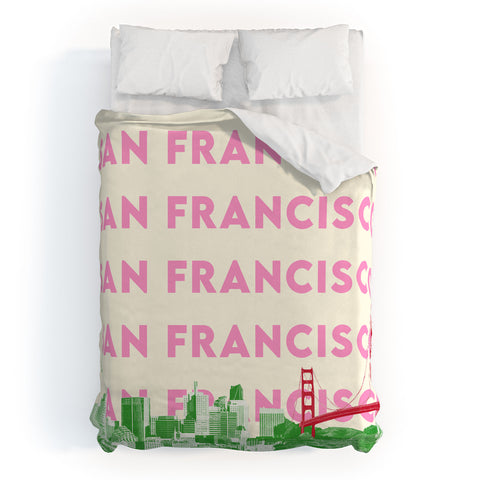 carolineellisart San Francisco I Duvet Cover