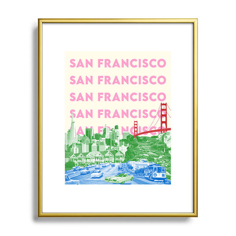 carolineellisart San Francisco I Metal Framed Art Print