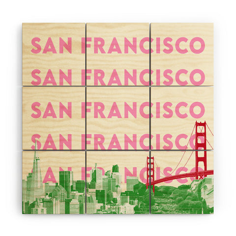 carolineellisart San Francisco I Wood Wall Mural