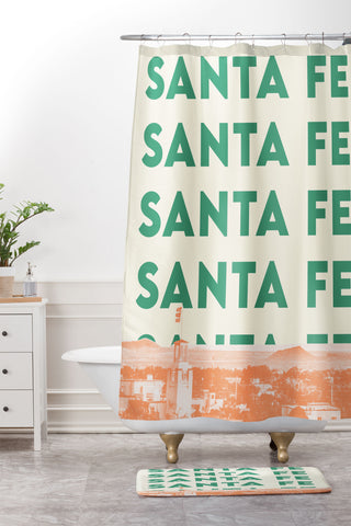 carolineellisart Santa Fe I Shower Curtain And Mat