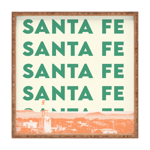 carolineellisart Santa Fe I Square Tray