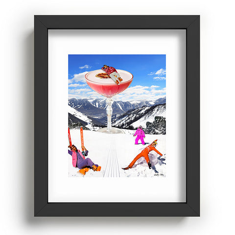 carolineellisart Skis in the Clouds Recessed Framing Rectangle