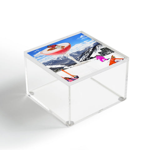 carolineellisart Skis in the Clouds Acrylic Box