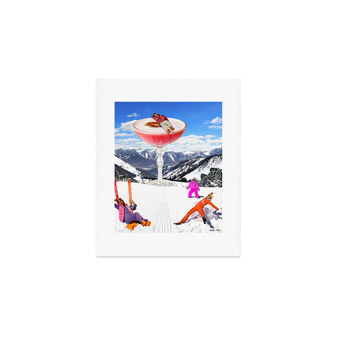 carolineellisart Skis in the Clouds Art Print
