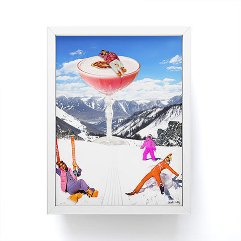 carolineellisart Skis in the Clouds Framed Mini Art Print